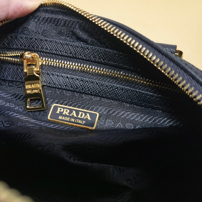 Prada 刺绣织物手袋袋波士顿包