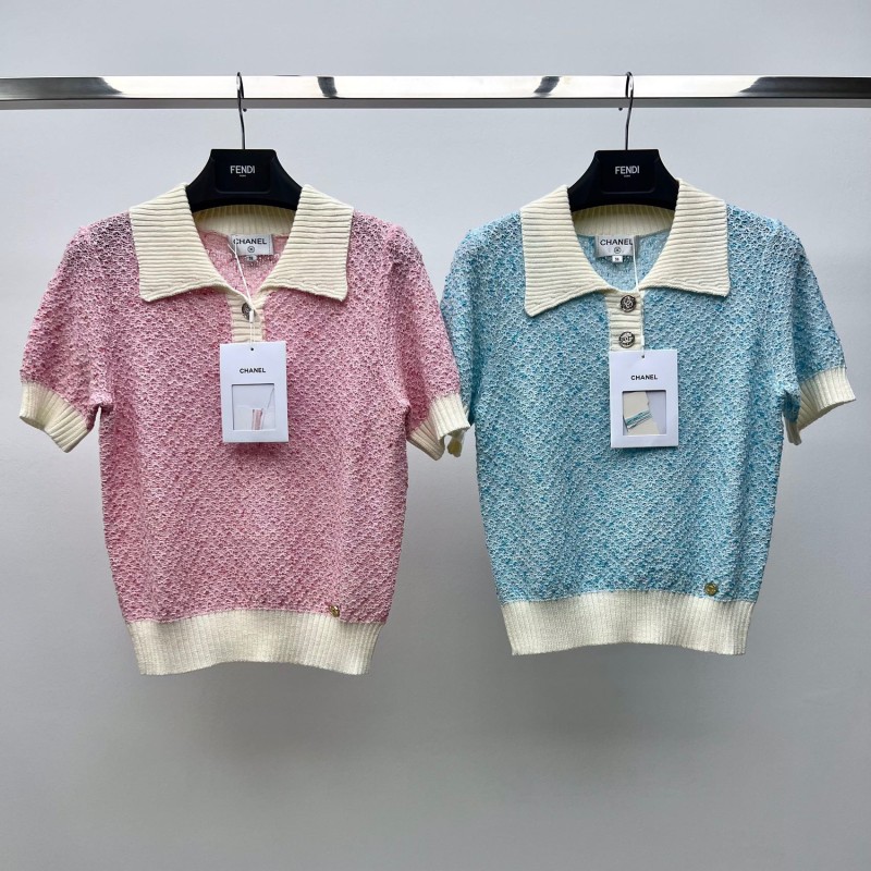 Chanel Knit Polo Tee