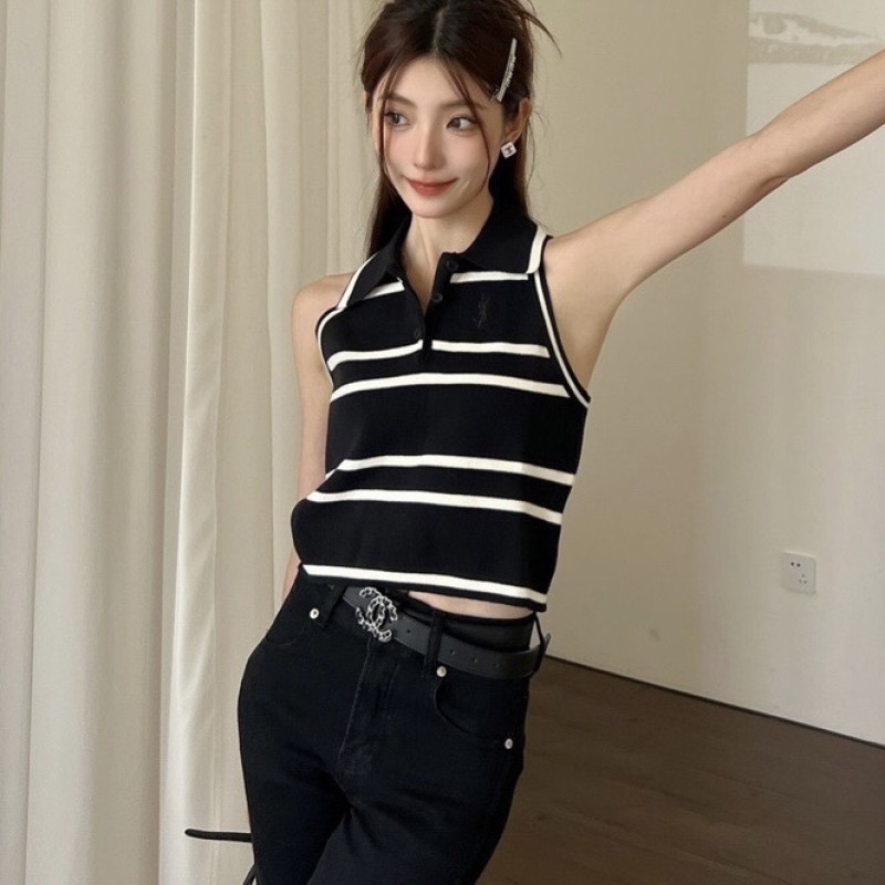 YSL Polo Sleeveless Tops