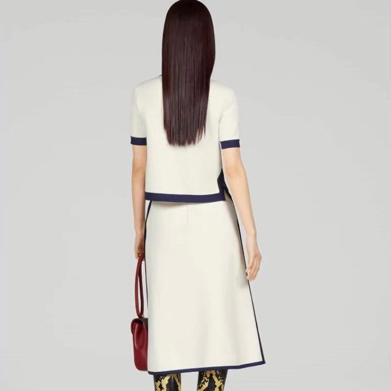 Gucci Knit Shirt & Skirt Set