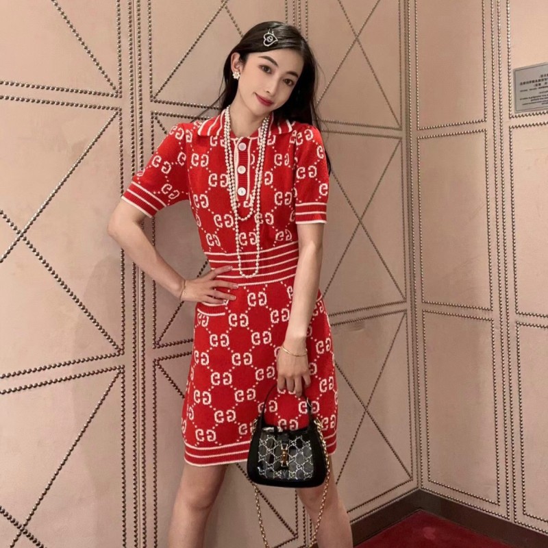 Gucci Knit Polo Dress Set