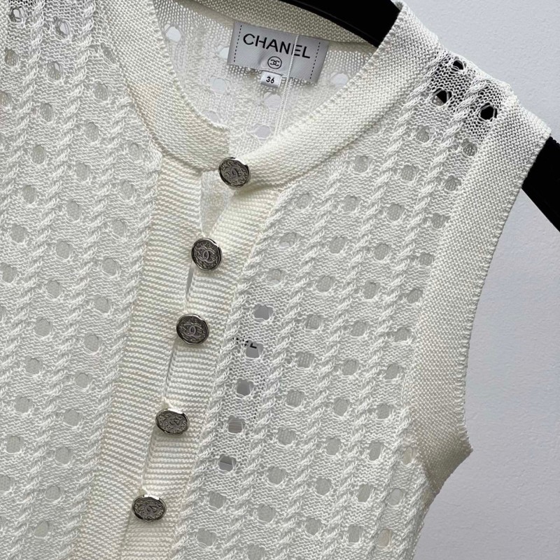 Chanel Knit Sleeveless Blouse