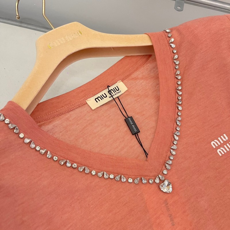 MiuMiu V Collar Tee