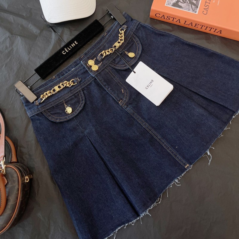 Celine Denim Mini Skirts