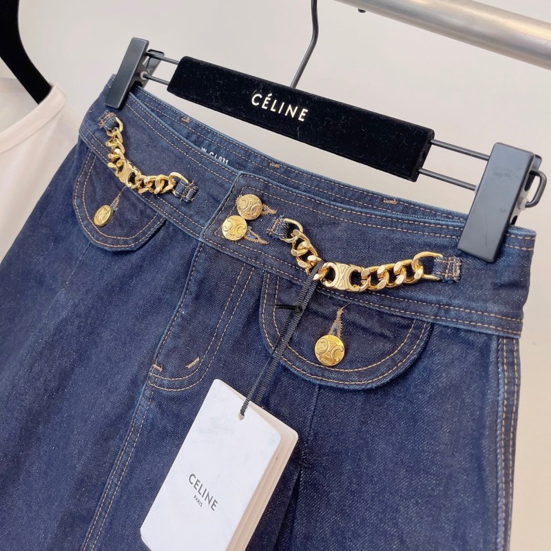 Celine Denim Mini Skirts