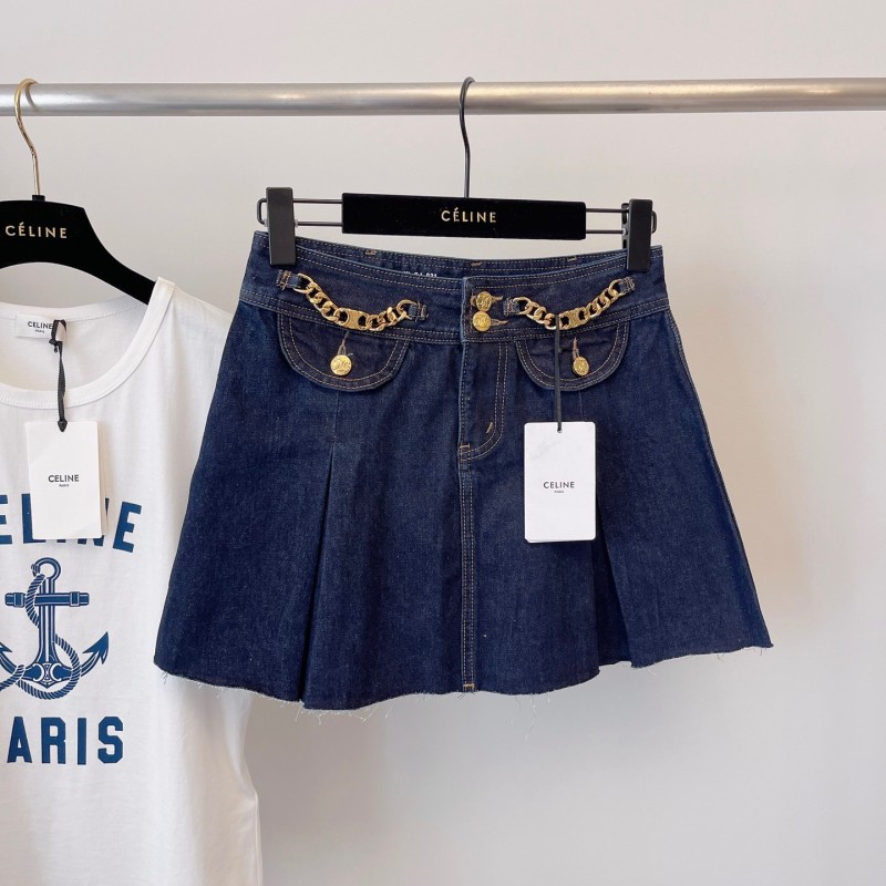 Celine Denim Mini Skirts