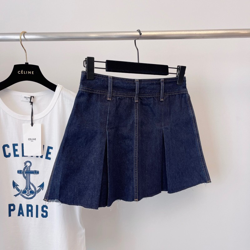 Celine Denim Mini Skirts