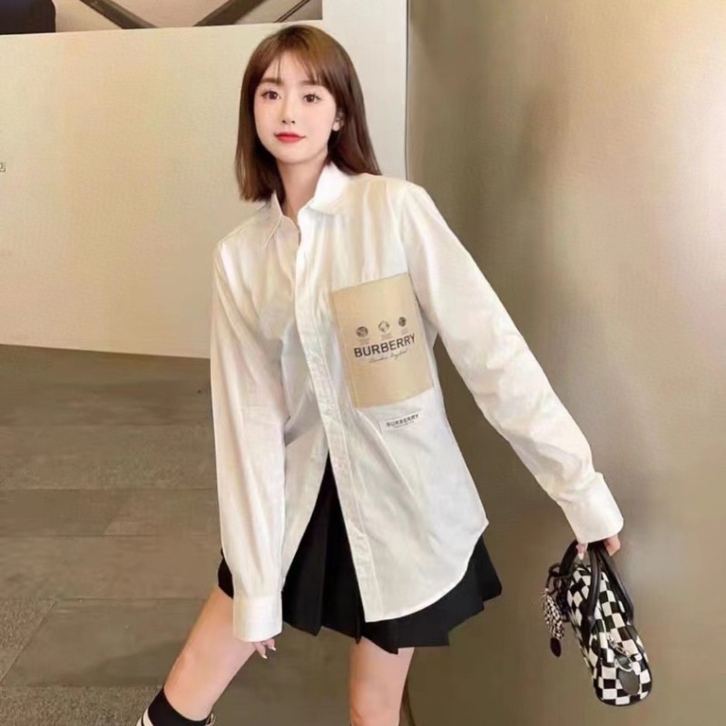 Burberry Unisex Long Sleeves Blouse