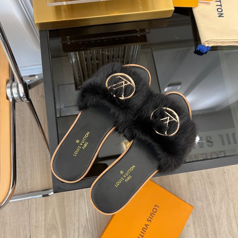 LV Mink Fur Slipper