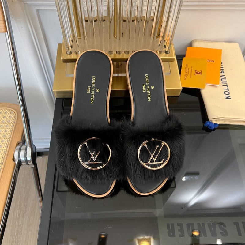 LV Mink Fur Slipper