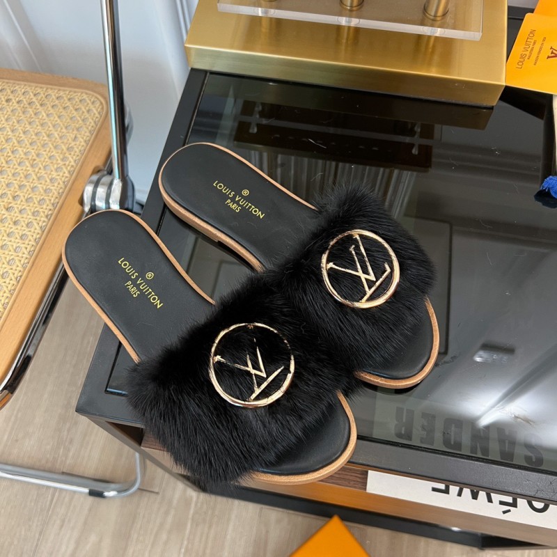 LV Mink Fur Slipper