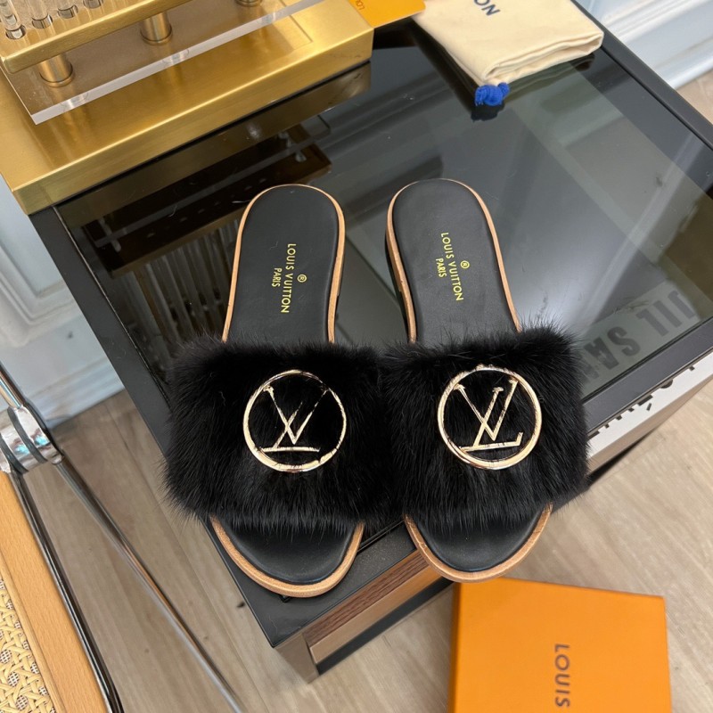 LV Mink Fur Slipper