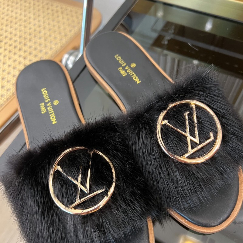 LV Mink Fur Slipper