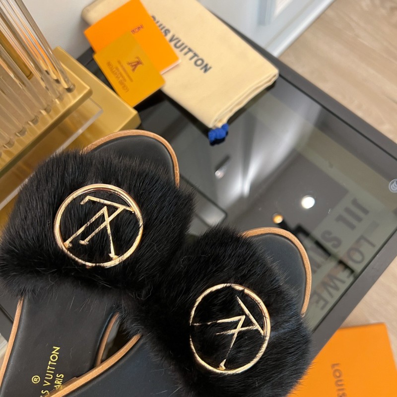 LV Mink Fur Slipper