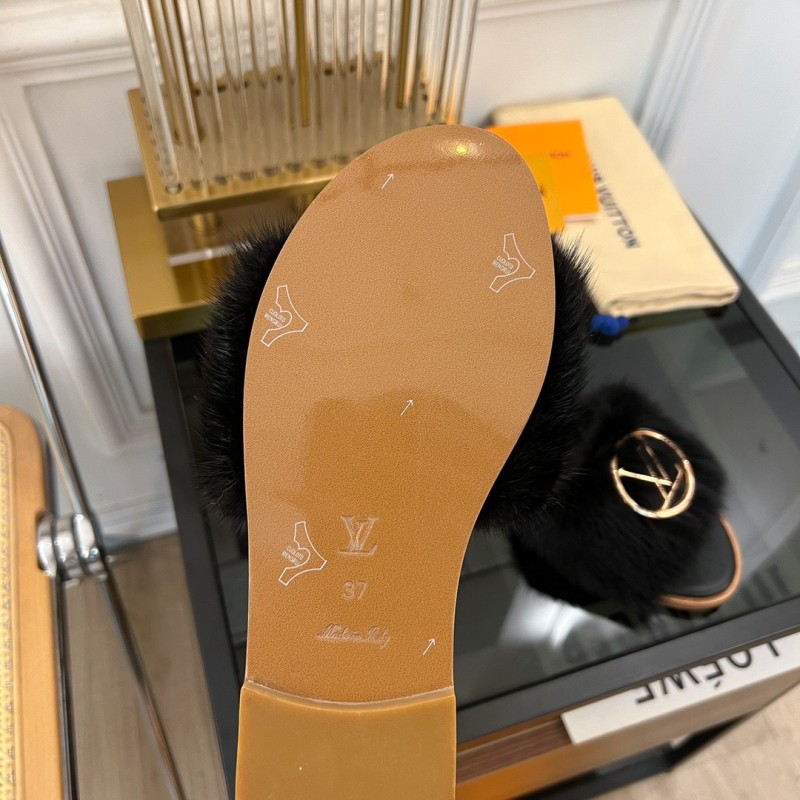 LV Mink Fur Slipper