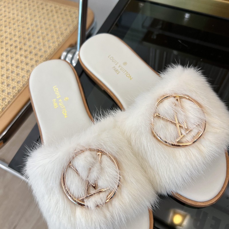 LV Mink Fur Slipper