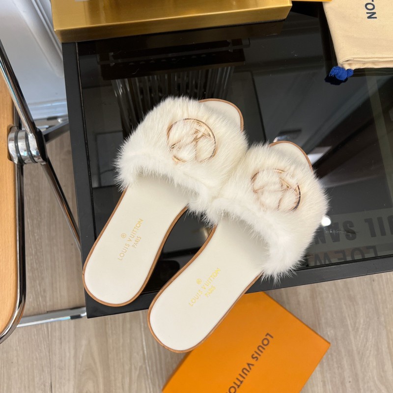 LV Mink Fur Slipper