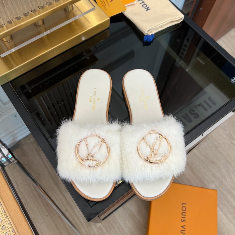 LV Mink Fur Slipper