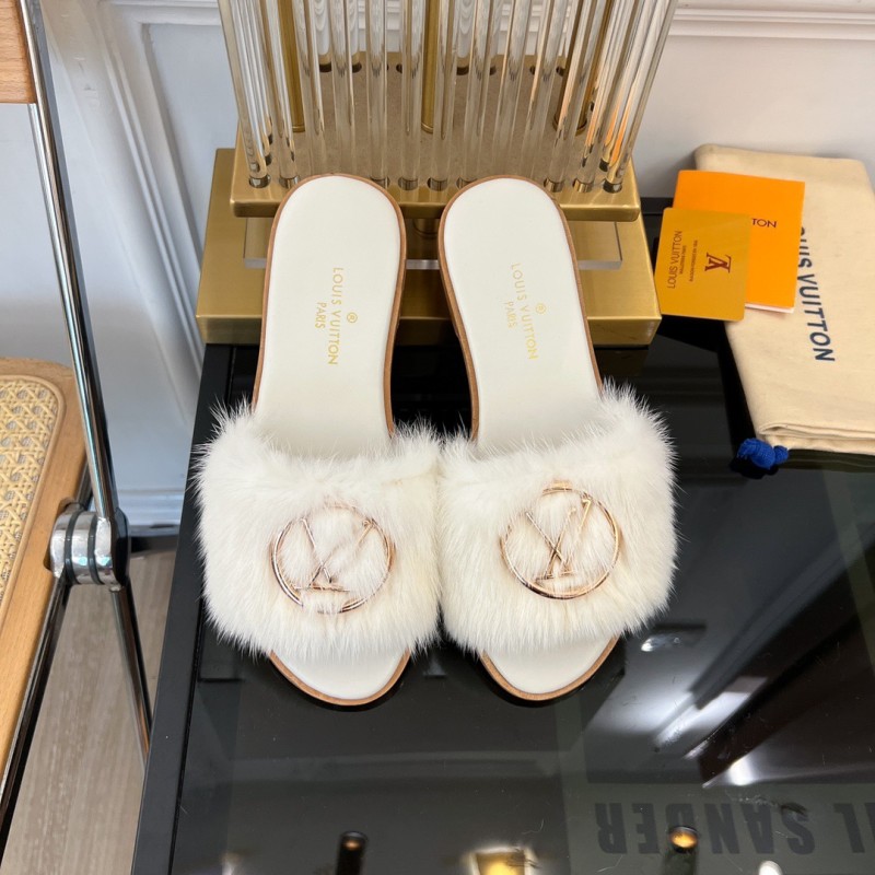 LV Mink Fur Slipper