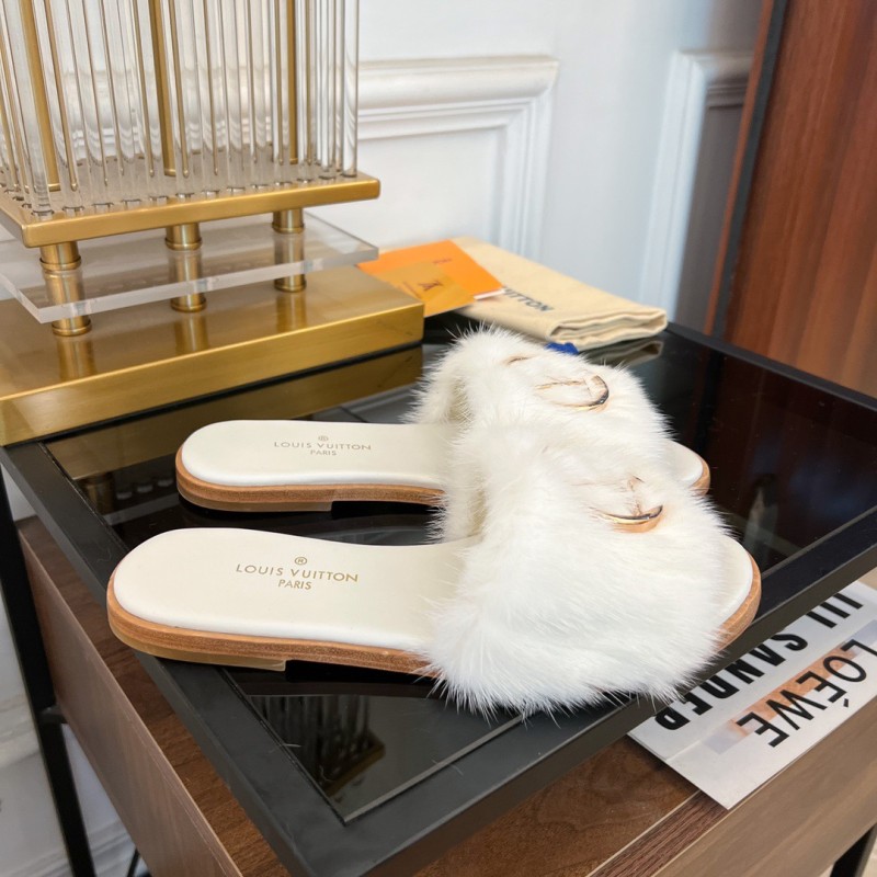 LV Mink Fur Slipper