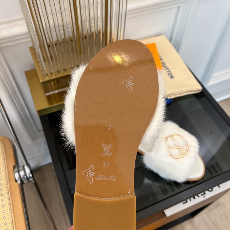 LV Mink Fur Slipper