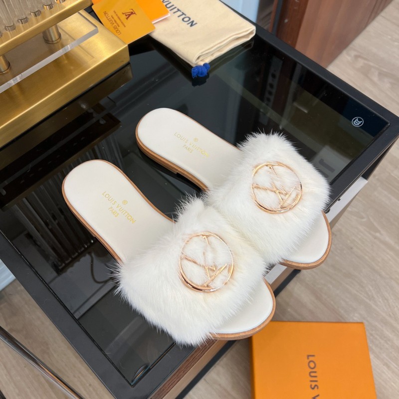 LV Mink Fur Slipper