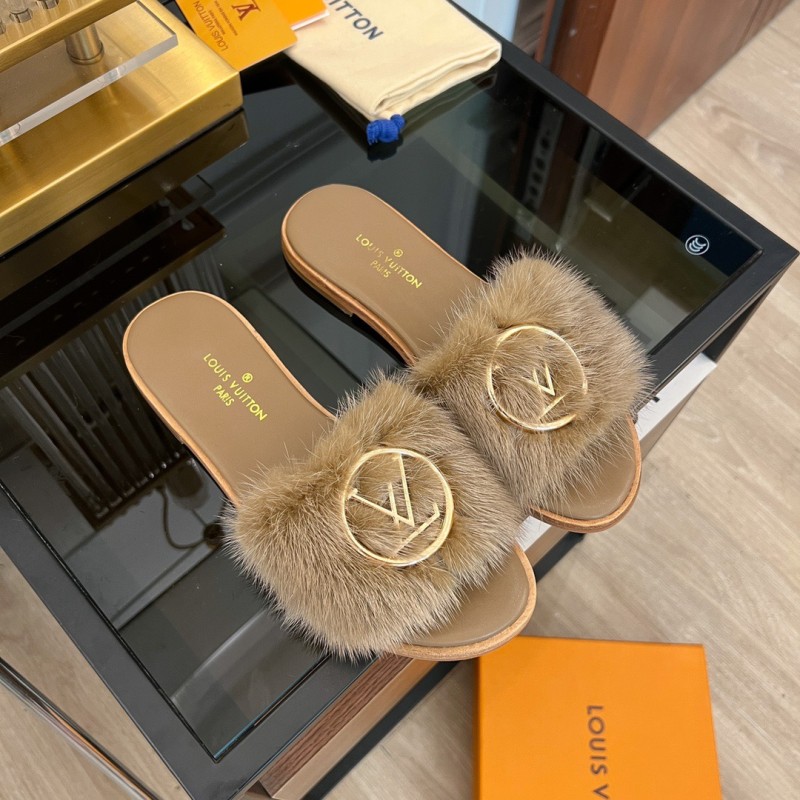 LV Mink Fur Slipper