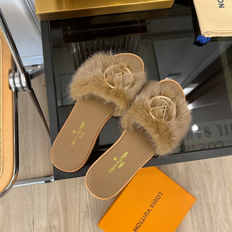 LV Mink Fur Slipper