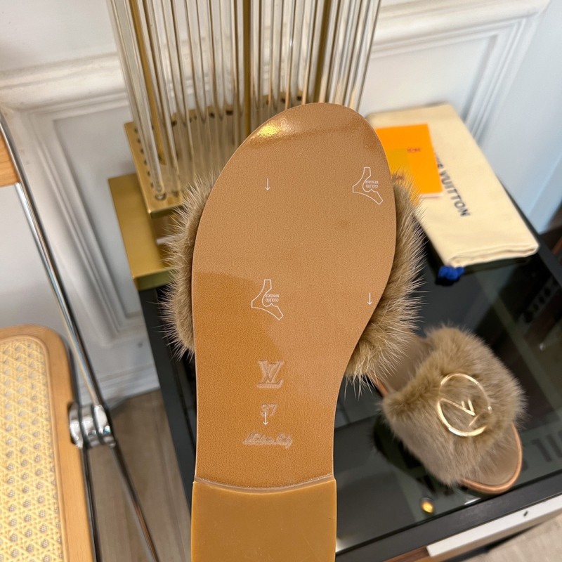 LV Mink Fur Slipper