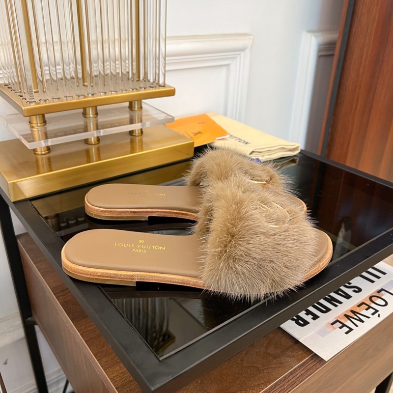 LV Mink Fur Slipper