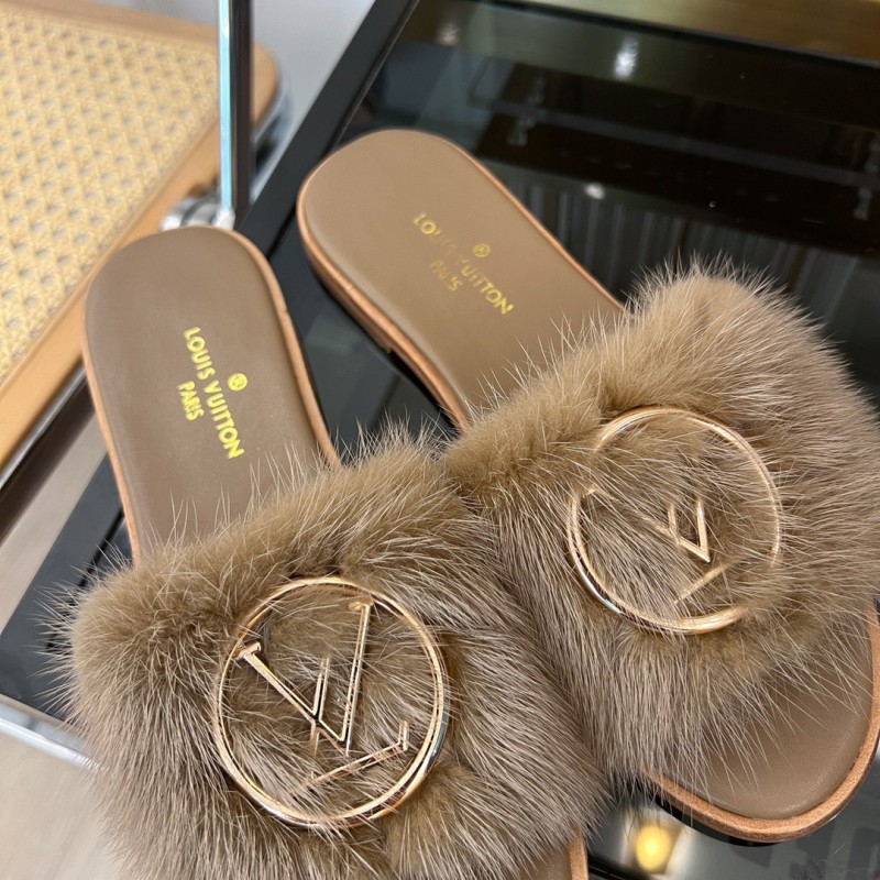 LV Mink Fur Slipper