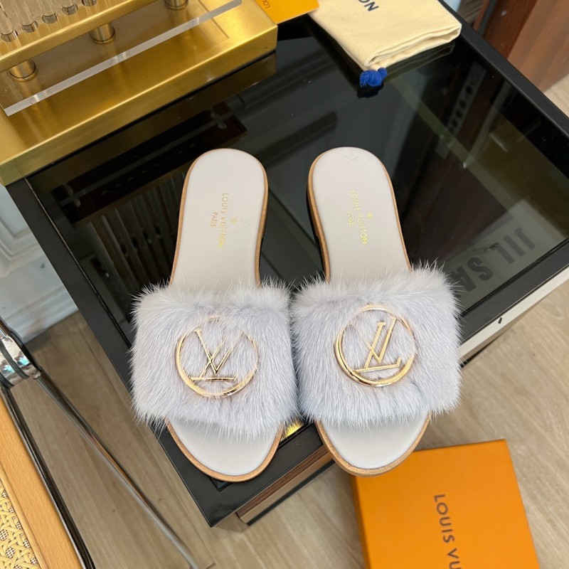 LV Mink Fur Slipper