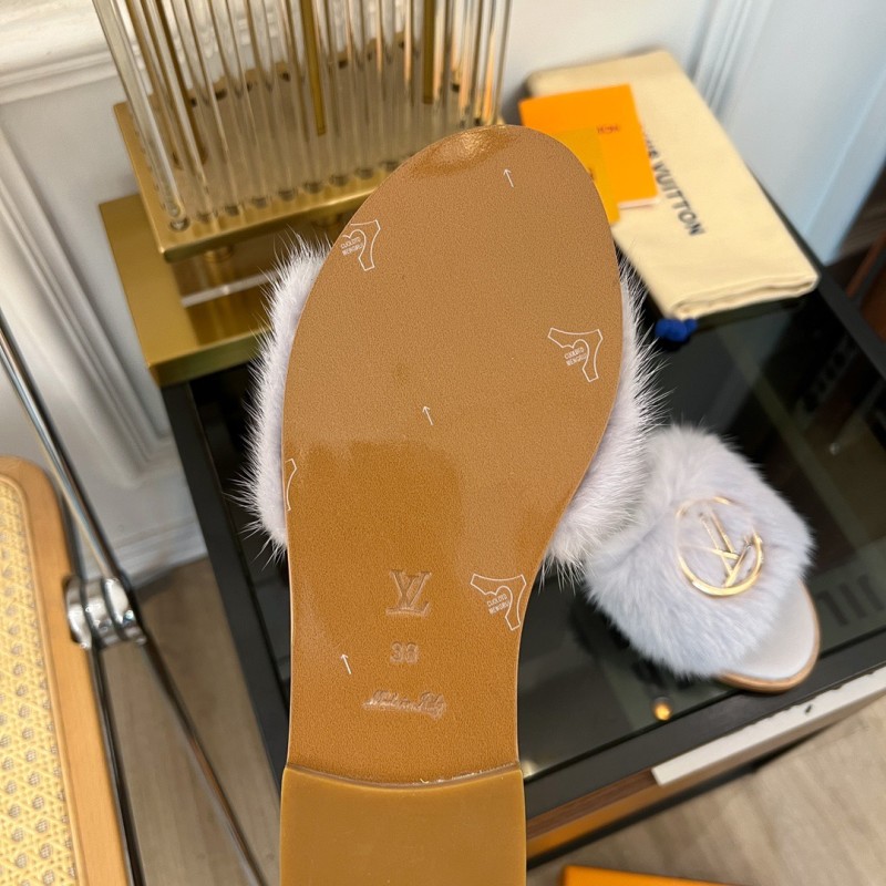 LV Mink Fur Slipper