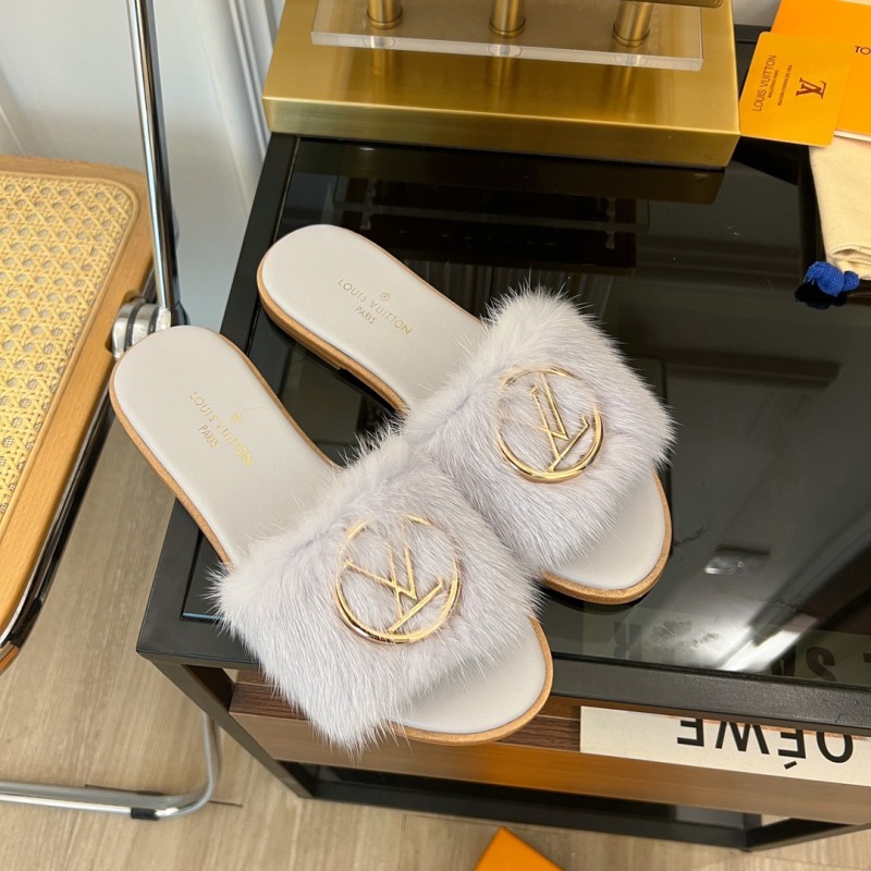 LV Mink Fur Slipper