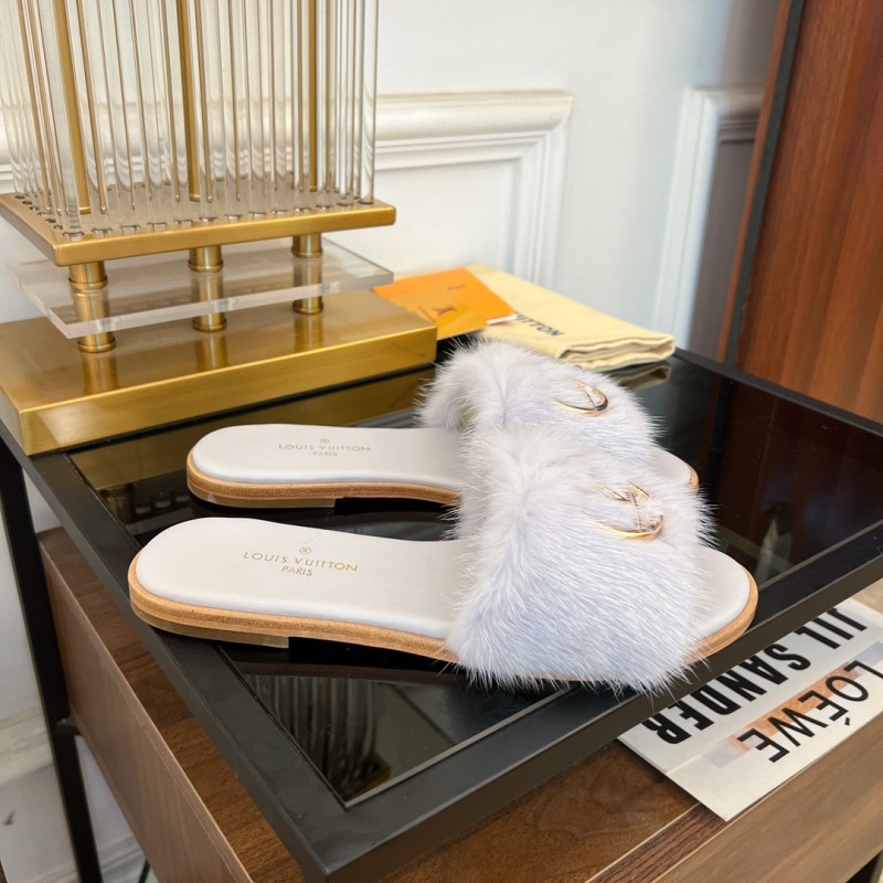 LV Mink Fur Slipper