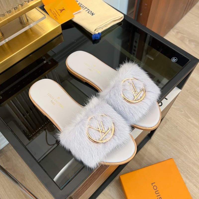 LV Mink Fur Slipper