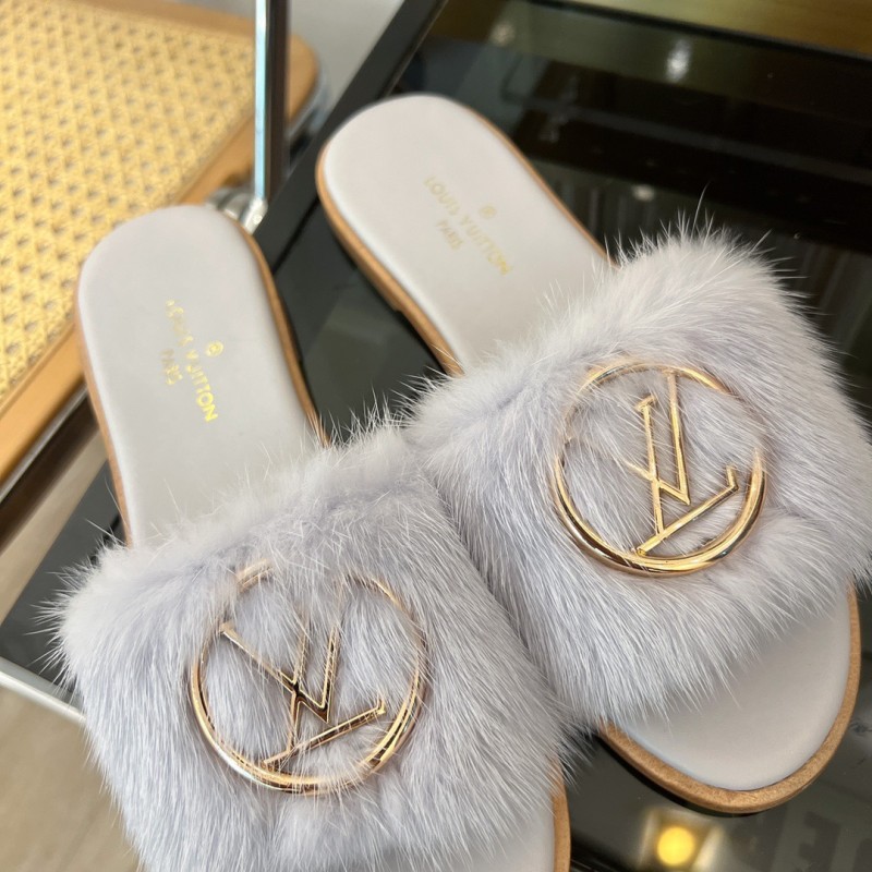 LV Mink Fur Slipper