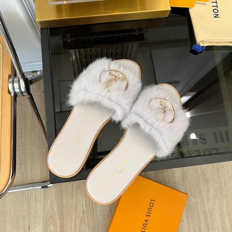 LV Mink Fur Slipper