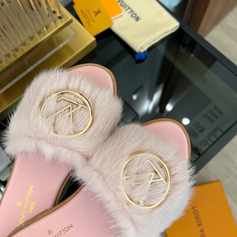 LV Mink Fur Slipper