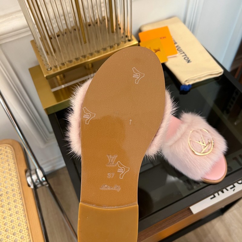 LV Mink Fur Slipper