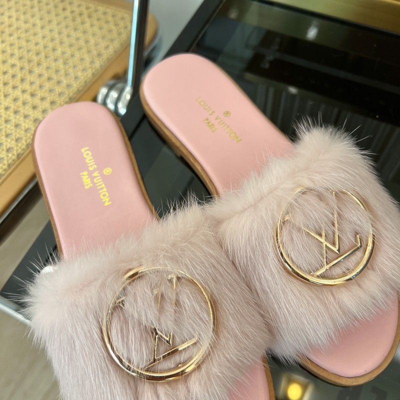 LV Mink Fur Slipper