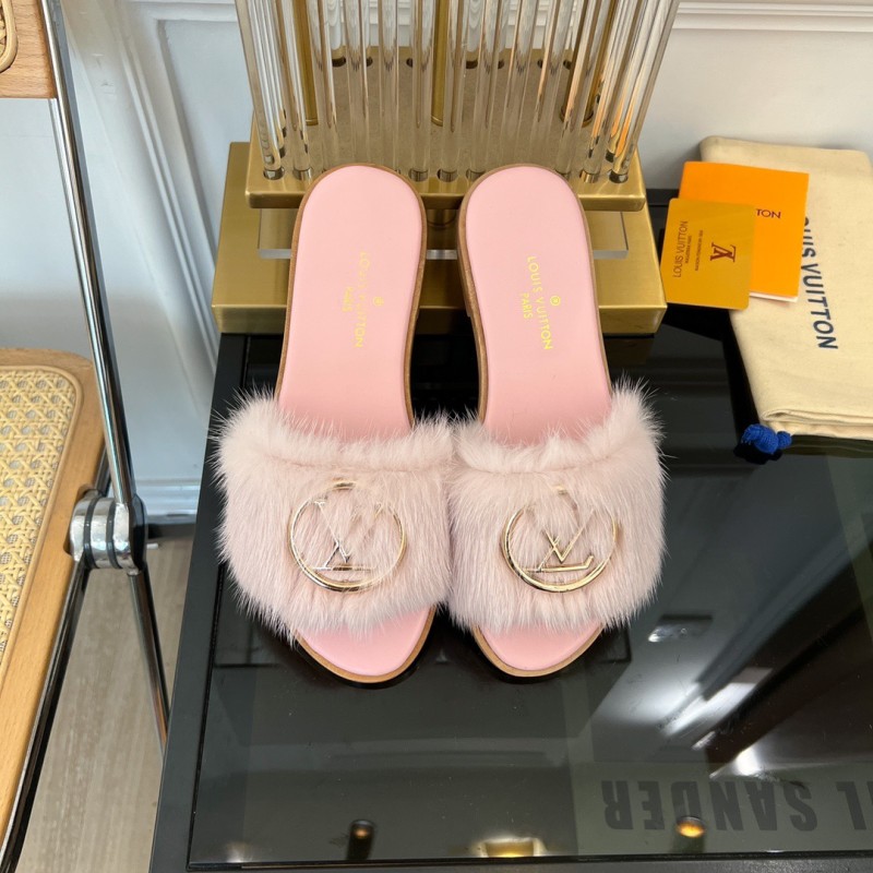 LV Mink Fur Slipper