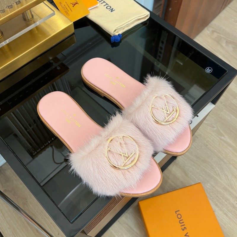 LV Mink Fur Slipper