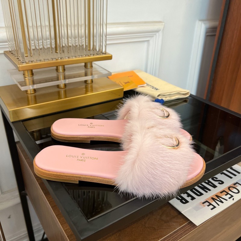 LV Mink Fur Slipper