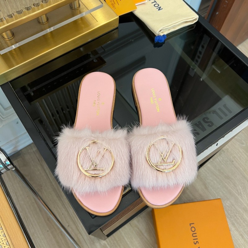 LV Mink Fur Slipper