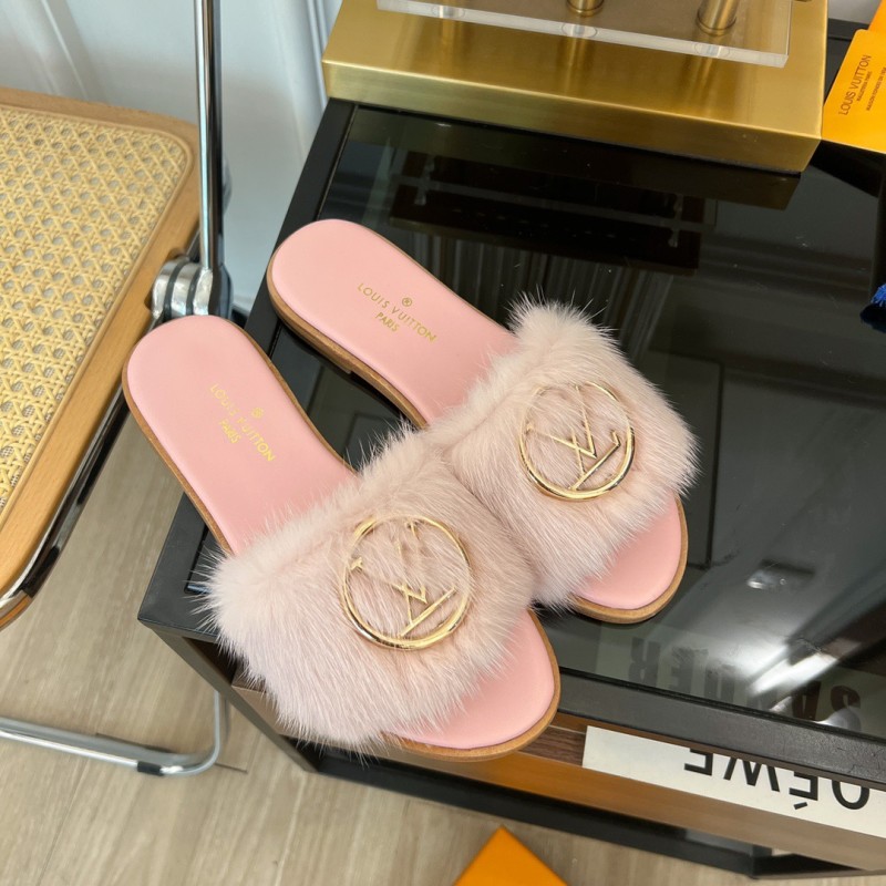 LV Mink Fur Slipper