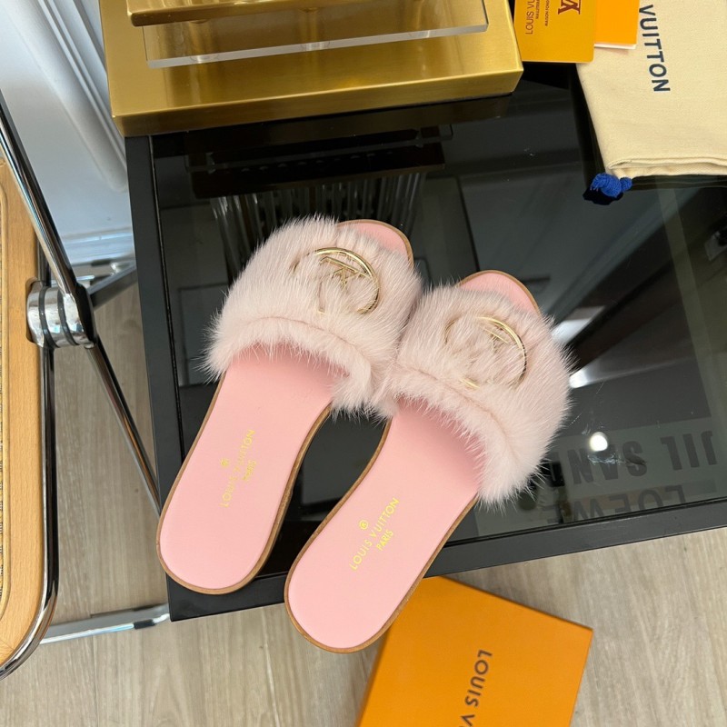 LV Mink Fur Slipper