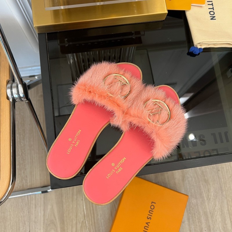 LV Mink Fur Slipper