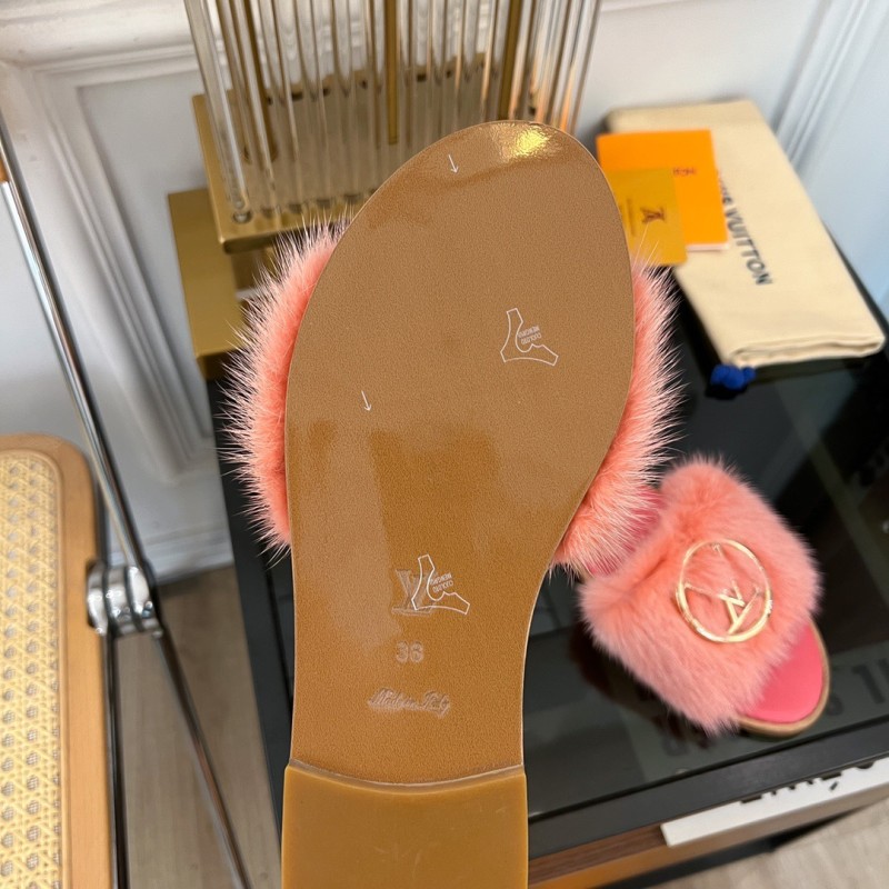 LV Mink Fur Slipper