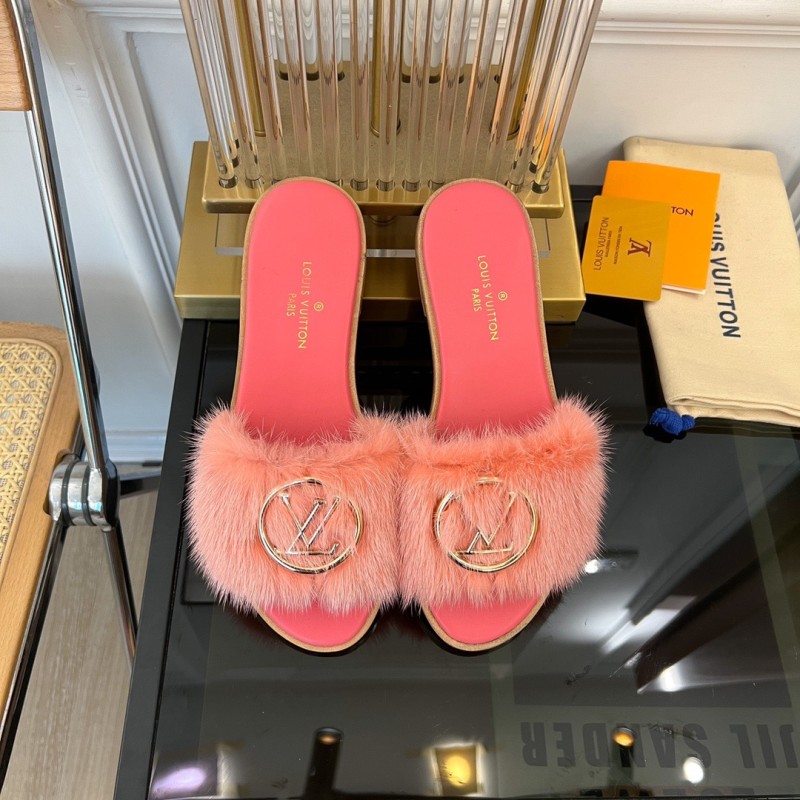 LV Mink Fur Slipper